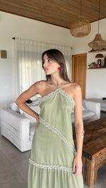Cargar imagen en el visor de la galería, Vestido Coiba verde sage

