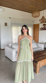 Cargar imagen en el visor de la galería, Vestido Coiba verde sage
